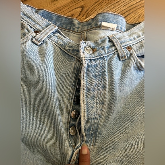 LEVI’S Vtg 80s 13M Fit(30X31) Button Fly USA Custom Pockets Painted High rise - Picture 9 of 14